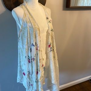 Boho floral vest
